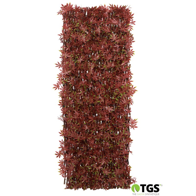 décoration treillis fleuri rouge