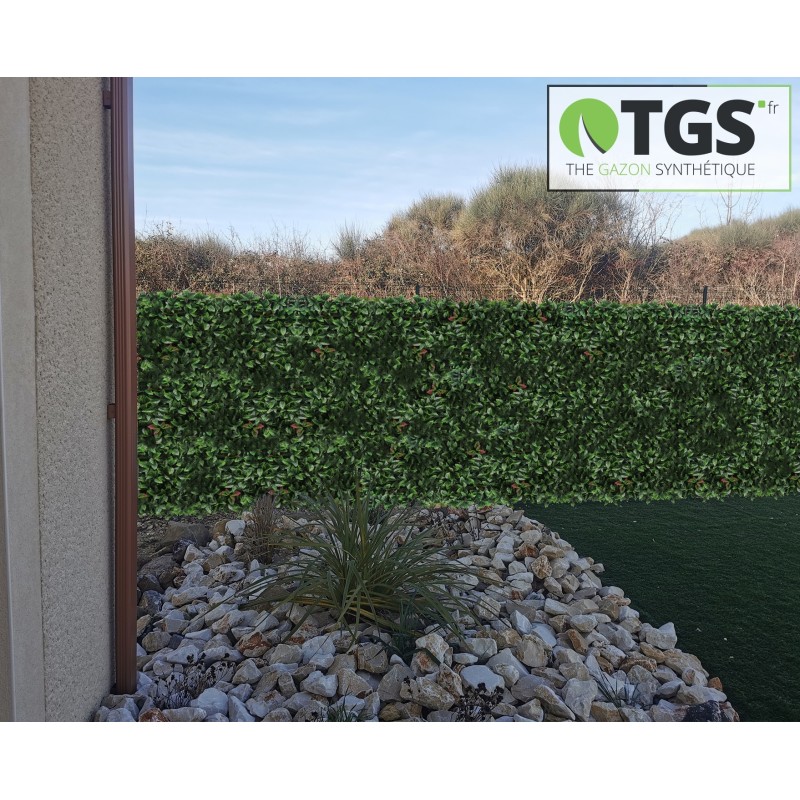 Installation feuillage artificiel imitation photinia