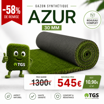 Gazon synthétique Hope 30mm rouleau 2m x 25m | Double backing - TGS