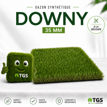 Gazon synthétique Downy 35mm | Ultra-dense 23 100 pts/m² - TGS