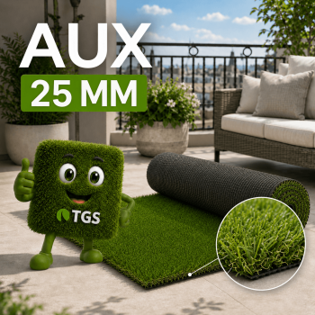 Gazon synthétique Aux 25mm rouleau 2m x 25m | C-Shape - TGS