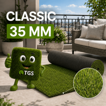 Gazon synthétique Classic 35mm rouleau 2m x 25m | Prix imbattable - TG