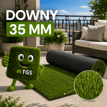 Gazon synthétique Downy 35mm rouleau 2m x 25m | 23 100 pts/m² - TGS