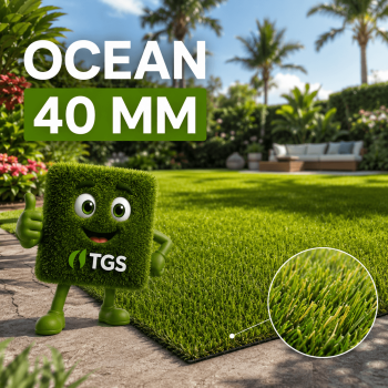 Gazon synthétique Ocean 40mm | Triple technologie premium - TGS