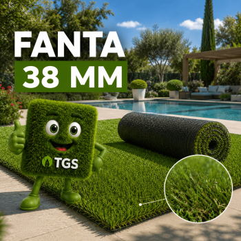Gazon synthétique Fantas 38mm rouleau 2m x 25m | Polyvalent - TGS