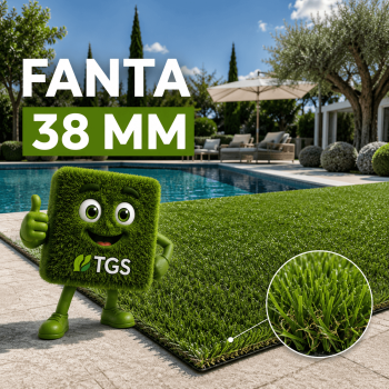 Gazon synthétique Fantas 38mm | Polyvalent jardin & piscine - TGS