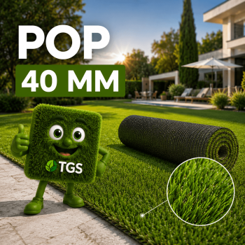Gazon synthétique Pop 40mm rouleau 2m x 25m | Écoresponsable - TGS