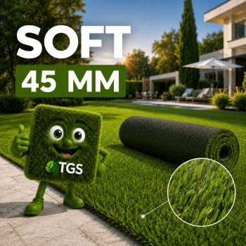 Gazon synthétique Soft 45mm rouleau 2m x 25m | Ultra-doux - TGS