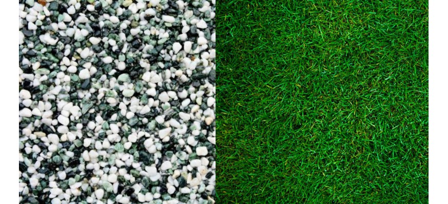 Gazon synthétique VS moquette de pierre